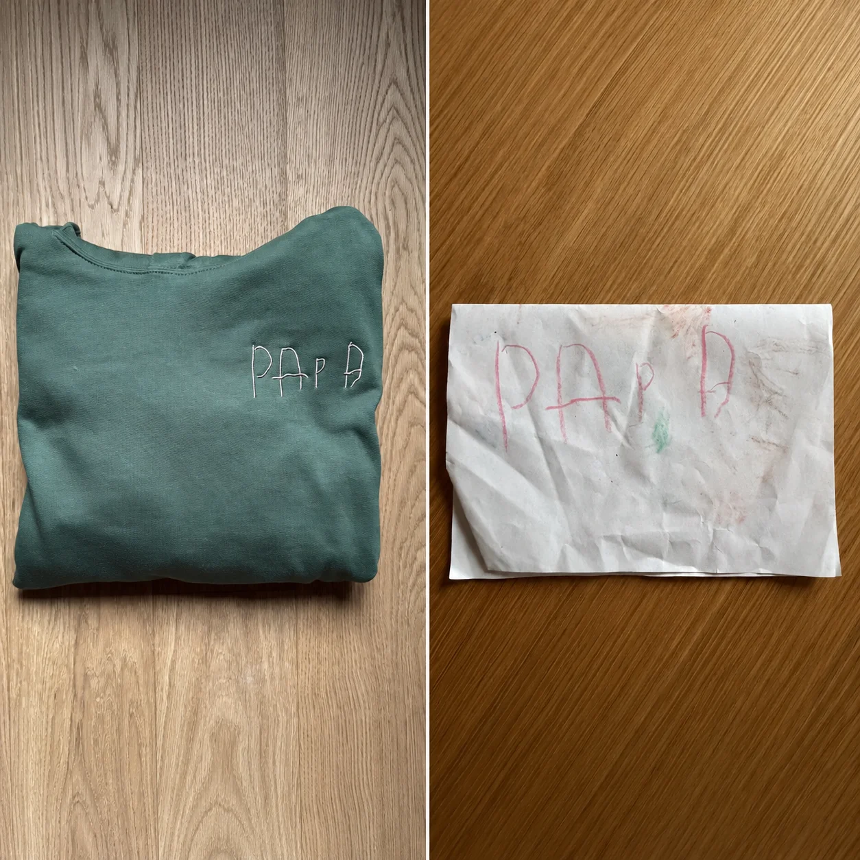 Geborduurde trui naar tekening