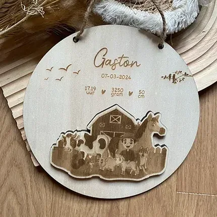 Geboortebord boerderij