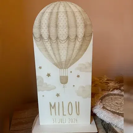 Geboortebord Ballon