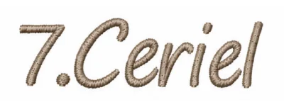 Voorbeeld lettertype 7