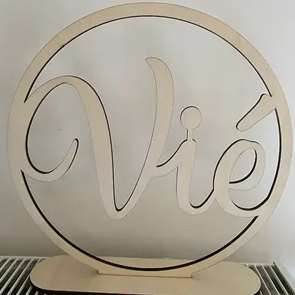 Houten naamkrans